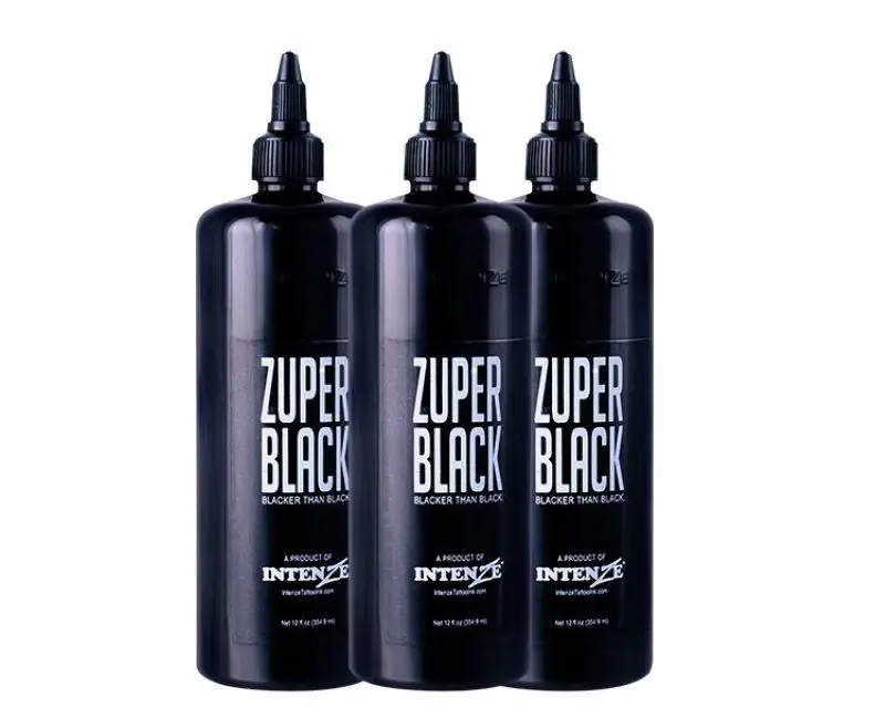 Tattoo Ink Intenze Professional Zuper Black 12 oz (360ml) colors microblading pigment