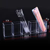 1-7 Tier Clear Acrylic Pen Holder Stationery Store Storage Brush Case Display Stand Desktop Writing Pot Writing Pencil Organiser 6