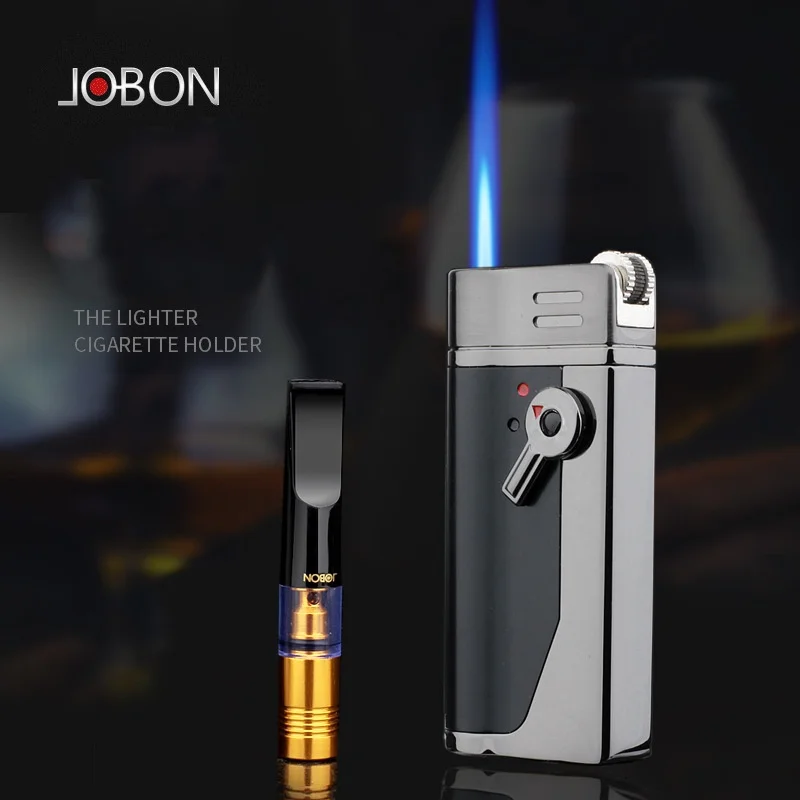 

Jobon Zhongbang Blue Flame Direct Lighter High end Men's Three purpose Filter Cigarette Holder Lighter Cigar Men's Gift