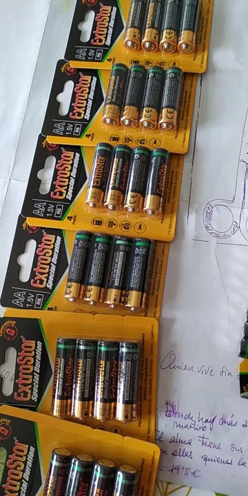 EXTRASTAR - Pilas alcalinas AAA de 1,5 voltios, Gama Performance, Paquete de 24. Batería Especial Duración / 0% Mercury para Juguetes Mandos Linternas Relojes Ratone photo review