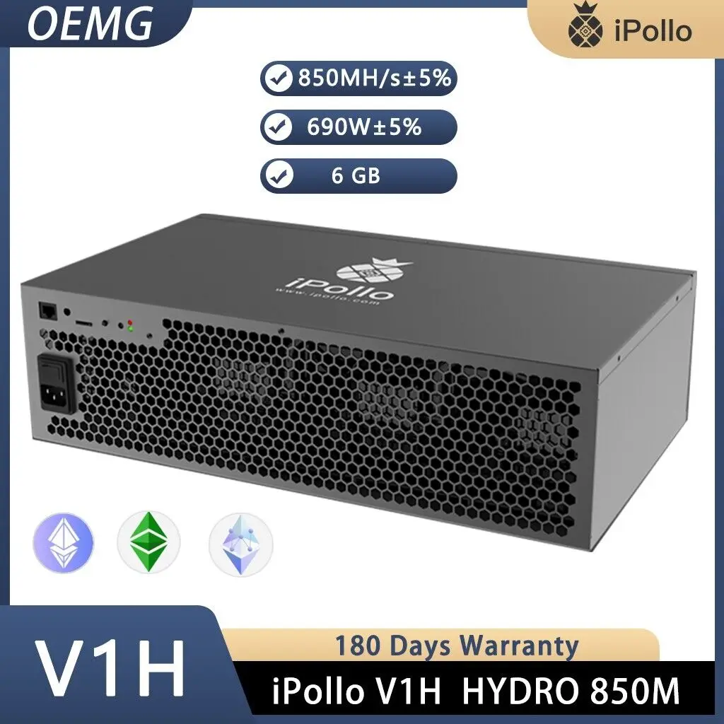 BUY 10 GET 6  iPollo V1H ̵ ä, 850MH/s 690W ETC Ÿ ASIC ä