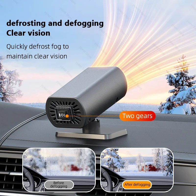 Car Heater Car Fan 12V Portable Electric Heated Windshield Defogging For Car