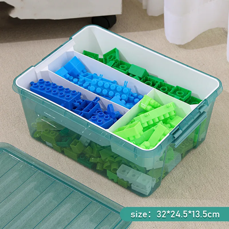 Boîte de rangement LEGO avec couvercle pour enfants, jouets, blocs de  construction, pièces de puzzle, boîte de tri Lego, boîte en plastique,  organisateurs de stockage - AliExpress