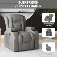 Расслабляющее кресло Rosahqnda, кресло для телевизора с функцией откидывания, функция массажа, массажное кресло с дистанционным управлением, кресло с откидной спинкой — изображение 5