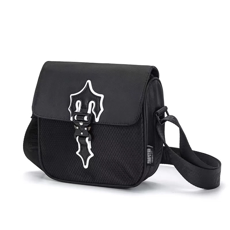 2024 nový móda messenger trapstar brašna lehoučké design černá silon crossbody brašna velký schopnost stylové muži bedra brašna