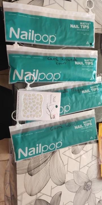 NAILPOP 120st lösnaglar Akryl Press på naglar Kista konstgjorda naglar Klara falska nageltips för förlängningsmanikyrverktyg photo review