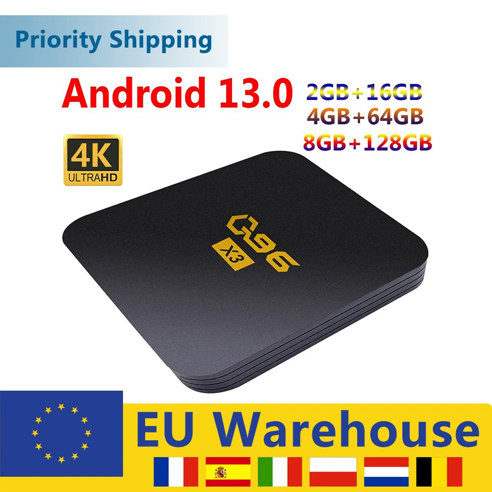 Q96 X3 Smart Tv Box Android 13 Allwinner H313 Quad Core 6k Hdr Uhd 8gb