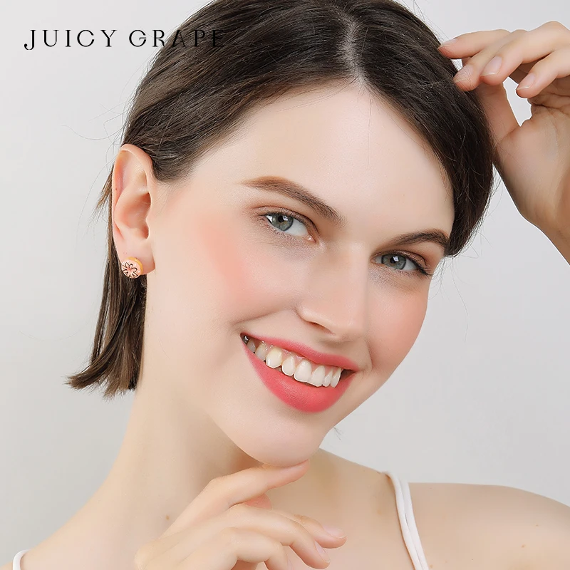 JUICY GRAPE Cute Donut Stud Earrings for Women Unique and Fun Earrings S925 Silver Needle 18K Gold Plated  Fashion Jewelry