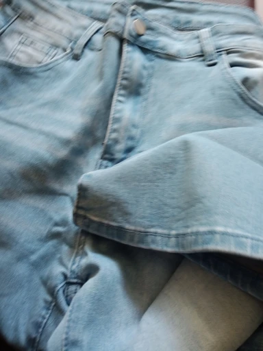 Women's European Style Washed Denim Trousers photo review