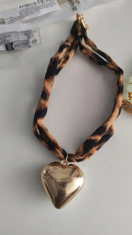 Velvet Starfish Pendant Necklace | Boho Leopard Print photo review