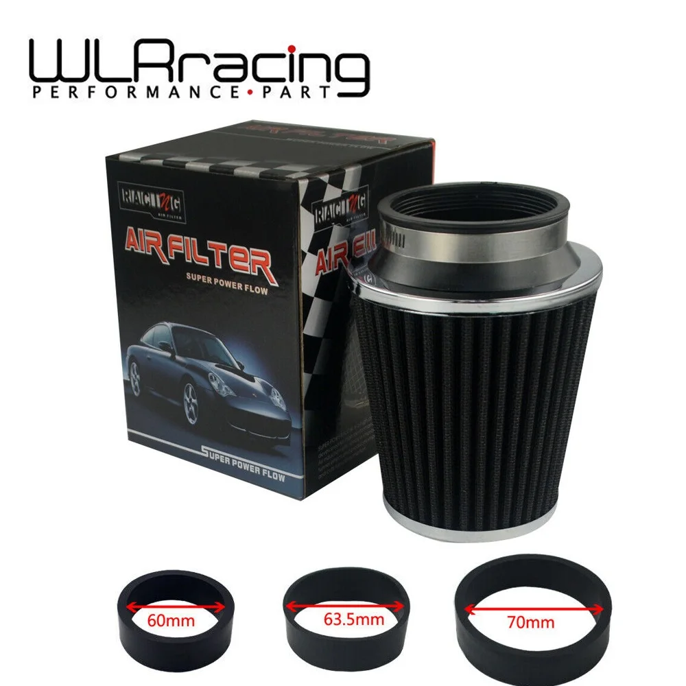 Universal Car High Flow Cold Air Intake System Mushroom Head Filter Neck 76mm/70mm/63.5mm/ 60mm