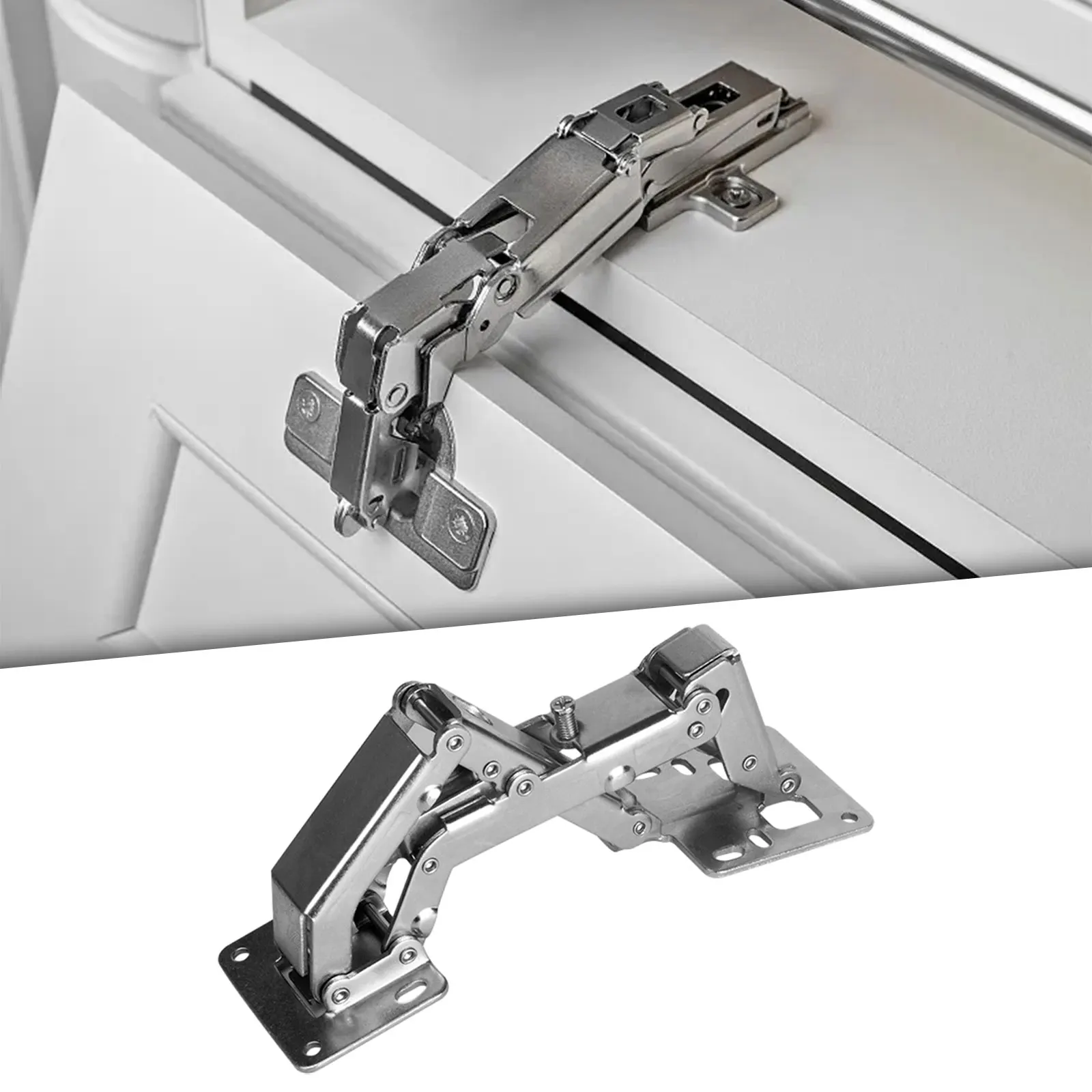 Cabinet Door Hinges Furniture Hinge Cabinet Hinges 180 Degree Hinges Frameless Cabinet Hinges Hydraulic Soft Close Kitchen Cupboard Doors Cold Rolled Steel Material