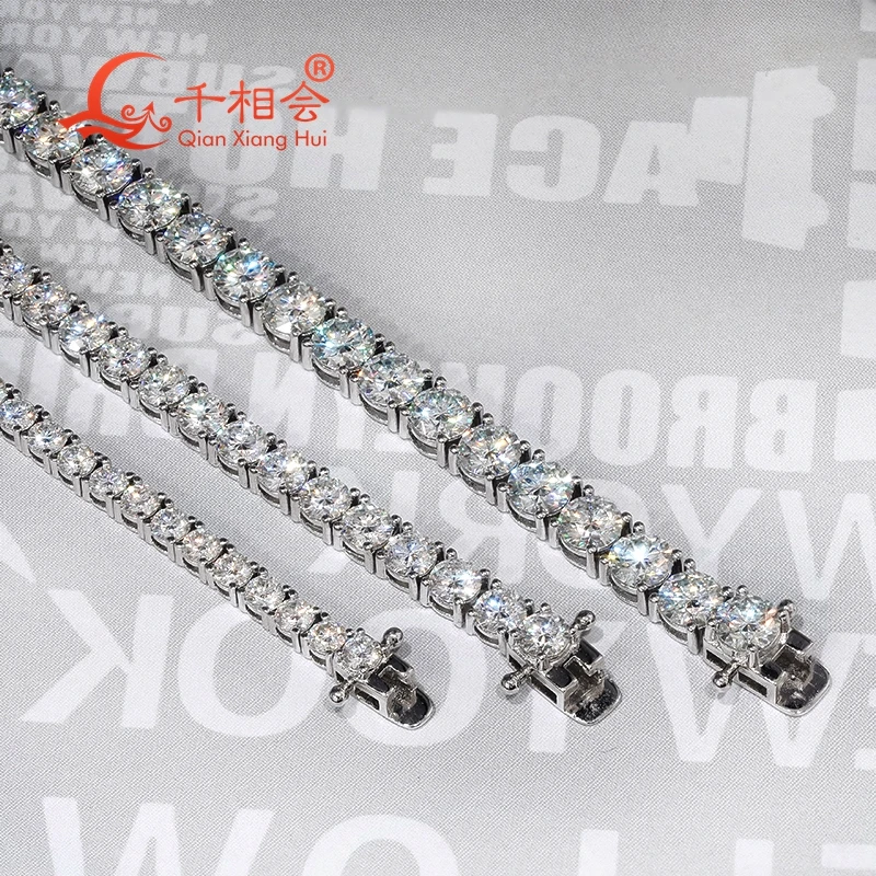 VSクラス 10K WHITE GOLD TENNIS CHAIN Diamond Tennis Bracelet White Gold 6mm) | The Gold Gods