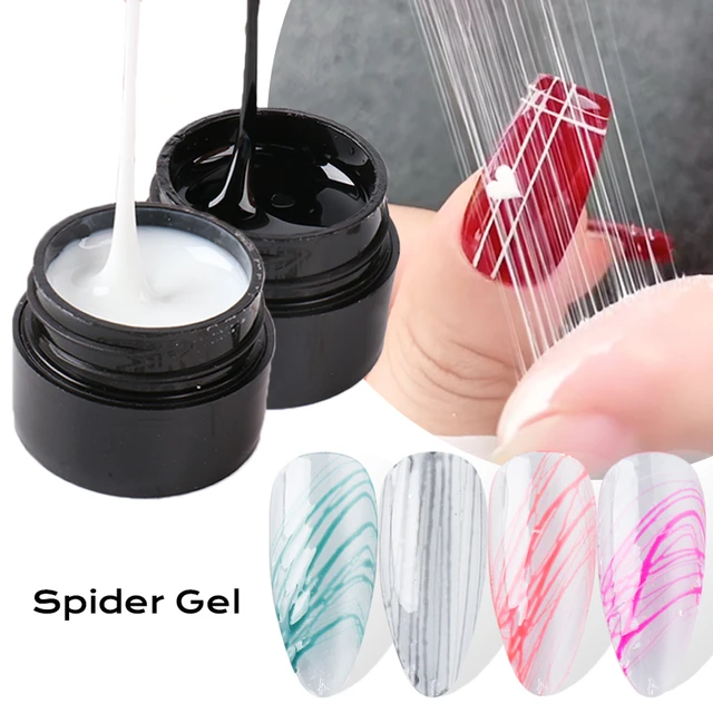 6ml Spider Web Gel Polish Nail Art Design Black UV Painting Gel Silk Lines  Varnishes For Manicure DIY Drawing Decoration GL1615