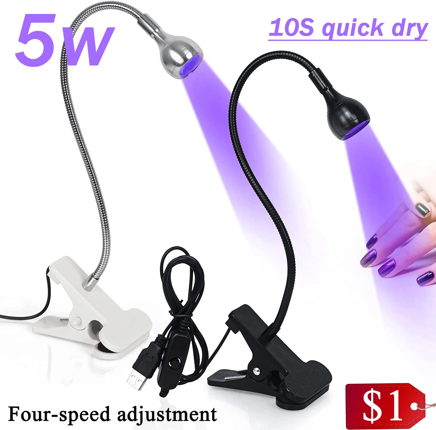 Mini Lampe UV Ongles Gel Pose Americaine Sèche Ongles Professionnel Lampe  UV LED Ongles USB Portables pour Vernis Semi Permanent Onglerie Machine a