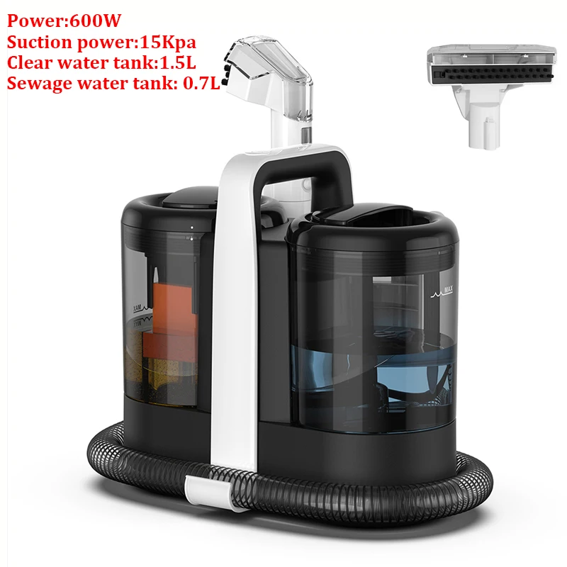 750 W 15 kPa Handheld-Teppichreiniger, tragbarer Fleckenreiniger für Auto, Sofa, Tierhaarspray, Absaugung, integrierte Reinigungsmaschine – Detail 18