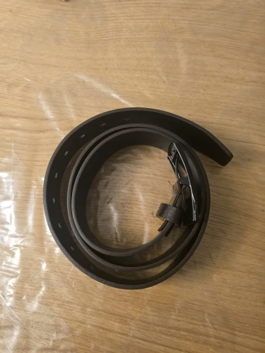 MIDNIGHT SOVEREIGN™ – Black Buckle Genuine Leather Belt photo review