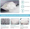 Pregnancy Pillow J Shaped Full Body Pillow with Velvet Cover Grey Maternity Pillow for Pregnant Women,57 inch Full Body Pillows 6