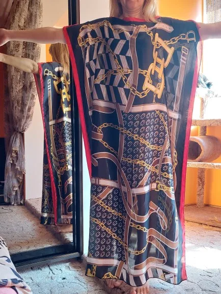 Robe style Boho, imprimé, kaftan, ample photo review