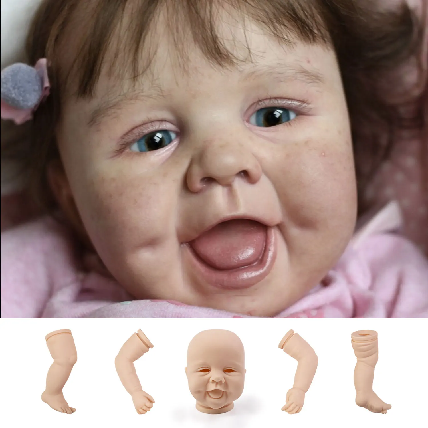 Виниловая кукла новорожденная Witdiy Tatum 50 см/19,69 дюйма, неокрашенный комплект/дарим 2 подарка