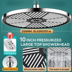 10inch Big Panel Rainfall Shower Head,High Pressure Shower Head,Water Saving,Bathroom Accessories