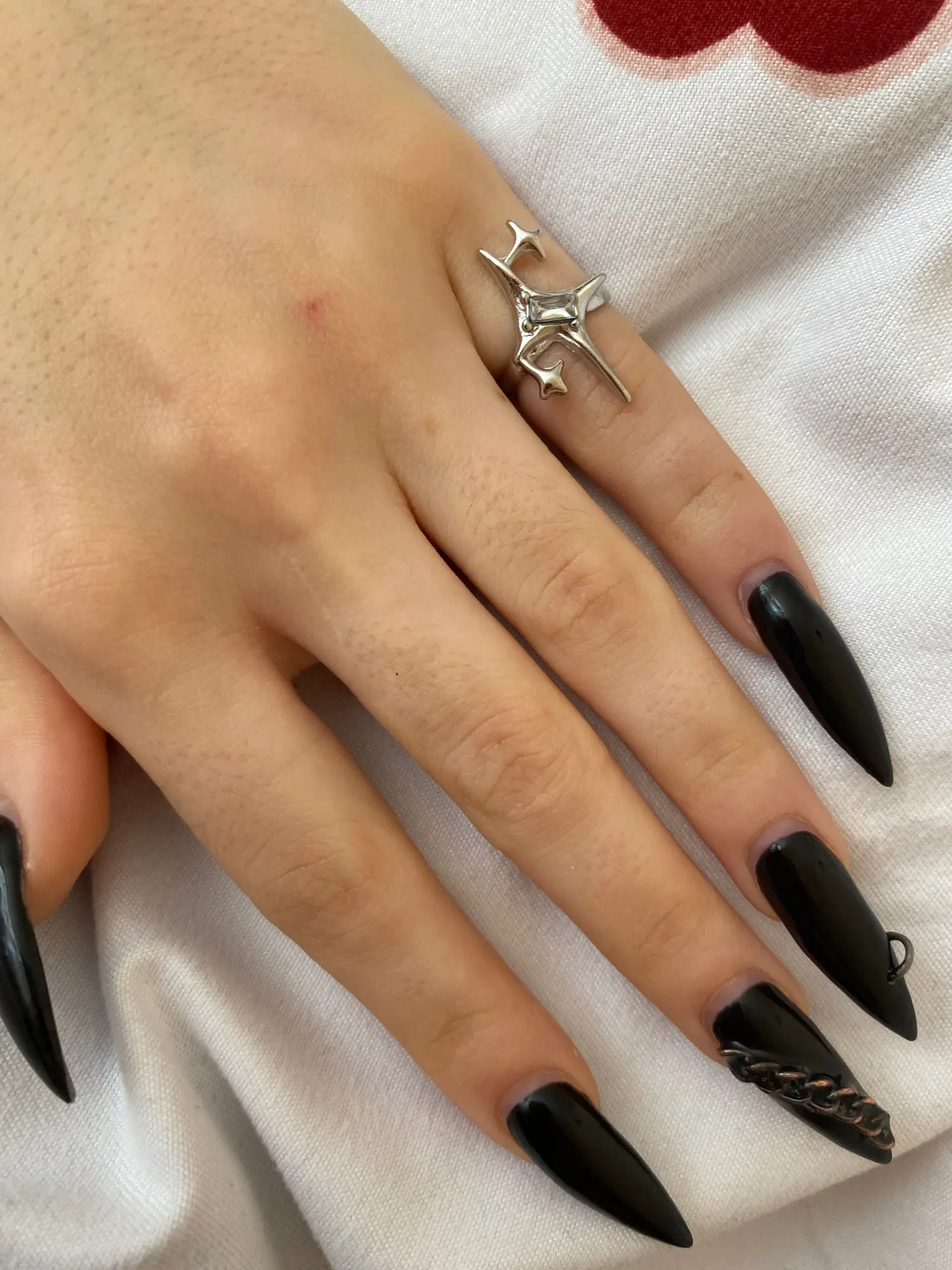 Vintage Irregular Cross Star Open Ring for Women Men Punk Gothic Sliver Color Adjustable Couple Rings Y2K Egirl Jewelry Gift photo review