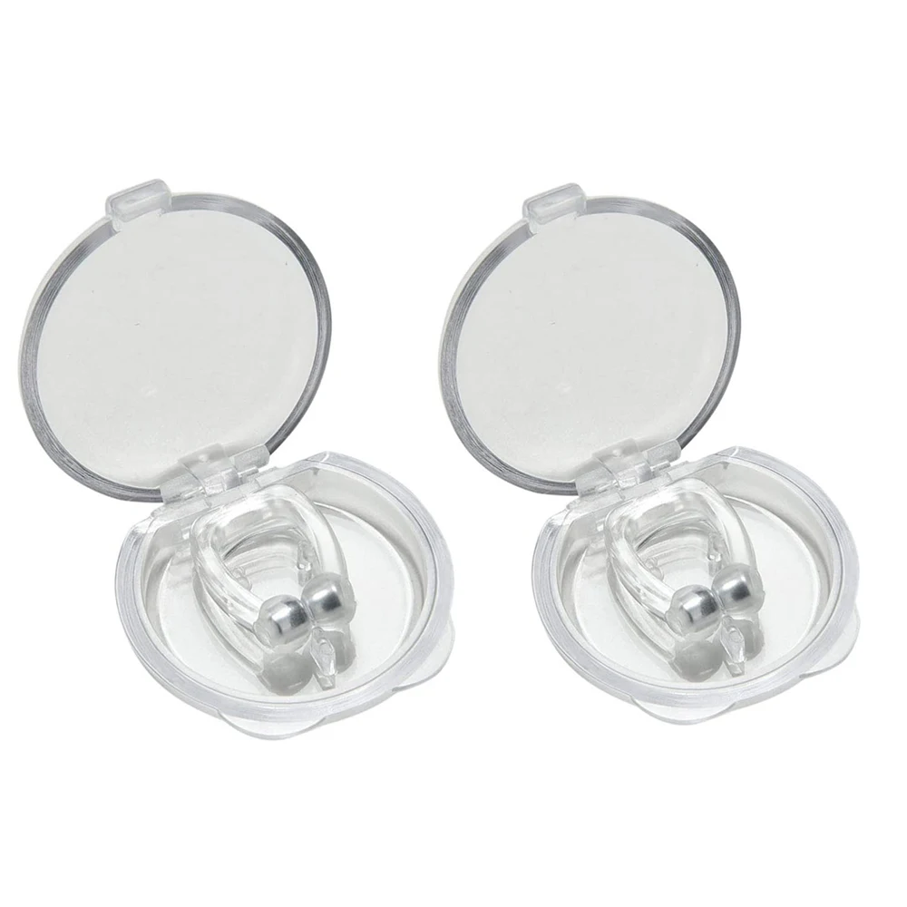 2PCS Anti Snoring Device Silicone Nose Clip Night Sleeping Aid