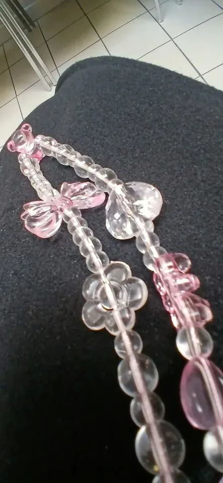 Correa de teléfono con nudo de cadena para mujer, oso Rosa coreano, mariposa, flor, llavero de cordón para teléfono móvil, bolso de niña, colgante de cámara para funda photo review