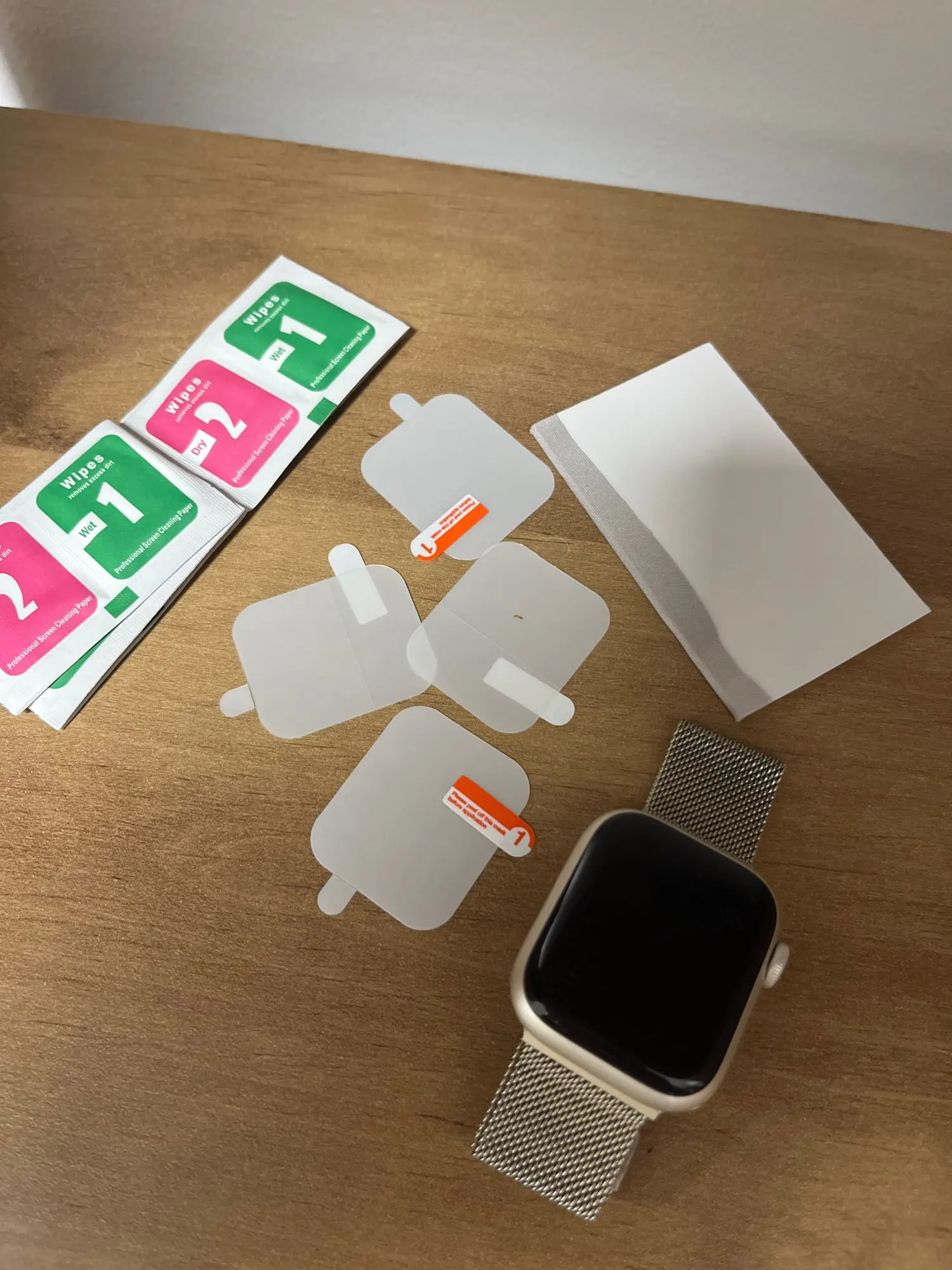 5er-Pack Hydrogel-Folie – Unsichtbarer Displayschutz für alle Apple Watch Modelle photo review