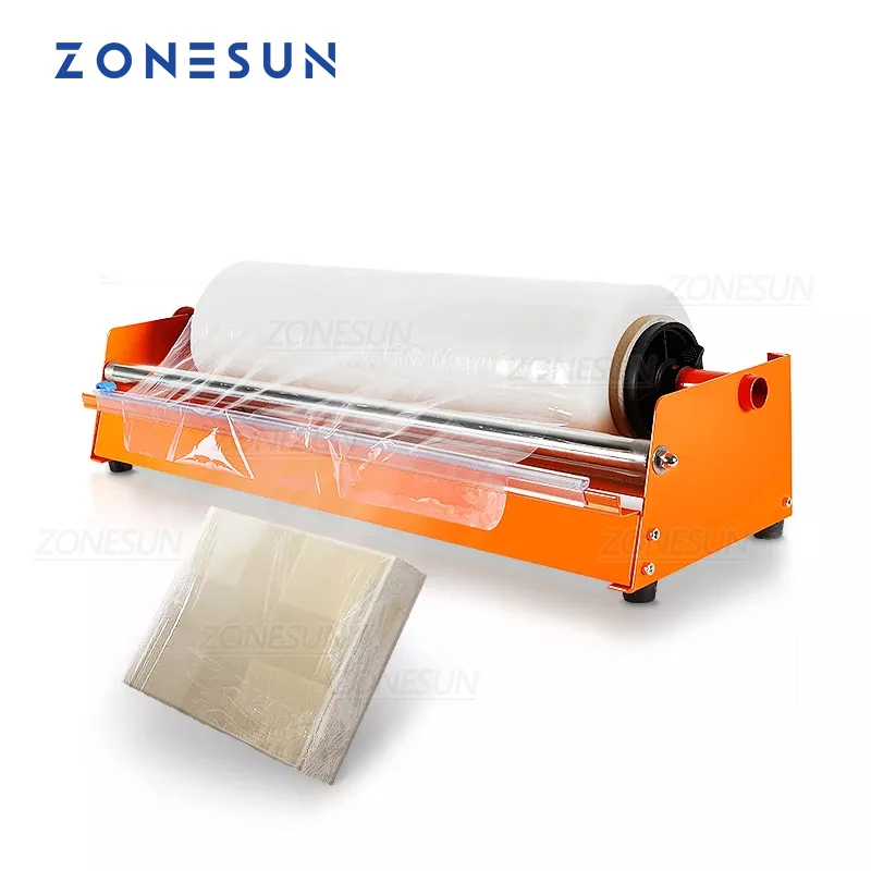 ZONESUN Manual food fruits cling film wrapping machine Dispenser Tools Pallet Packing Equipment Package Machinery custom logo printed greaseproof oil greaseproof wax food wrapping paper chocolate wrapping paper