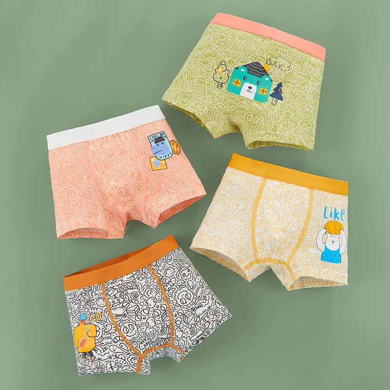 2Pcs Baby Girls Kids Panties Cartoon Cute Boxer Briefs Teen Underwear Four  Seasons Cotton Shorts Kids Boxers Baby Clothing - AliExpress