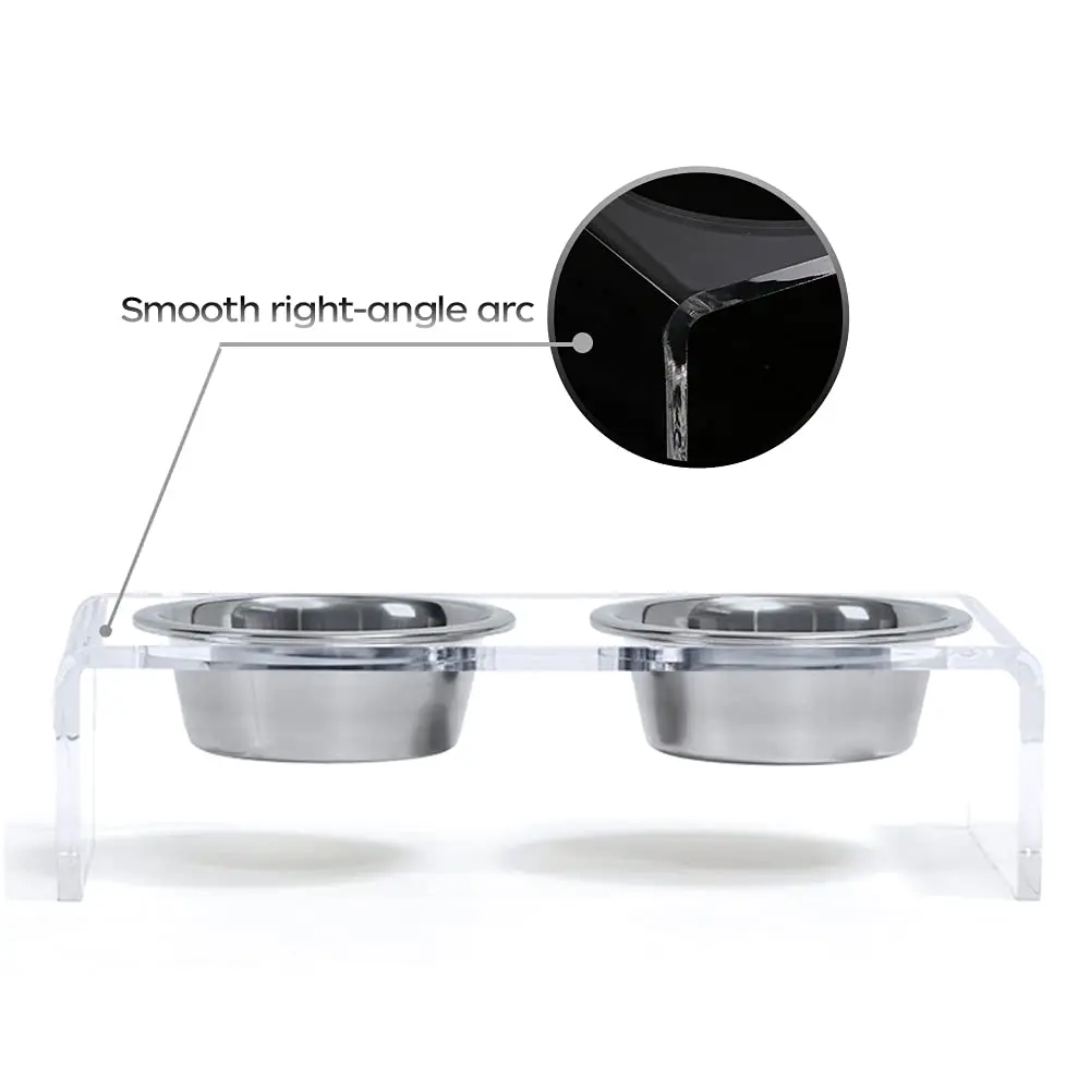 1pcs Elevated Dog Bowls With 2 Stainless Steel Dog Food Bowls