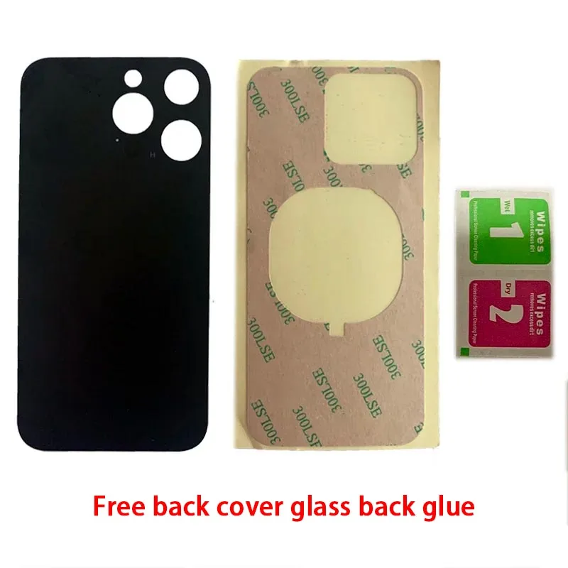Glass Phone Back Cover For iPhone 12 Pro Max Back Glass Panel Battery Cover Replacement Parts Big Size Hole Camera Rear Door Housing Case