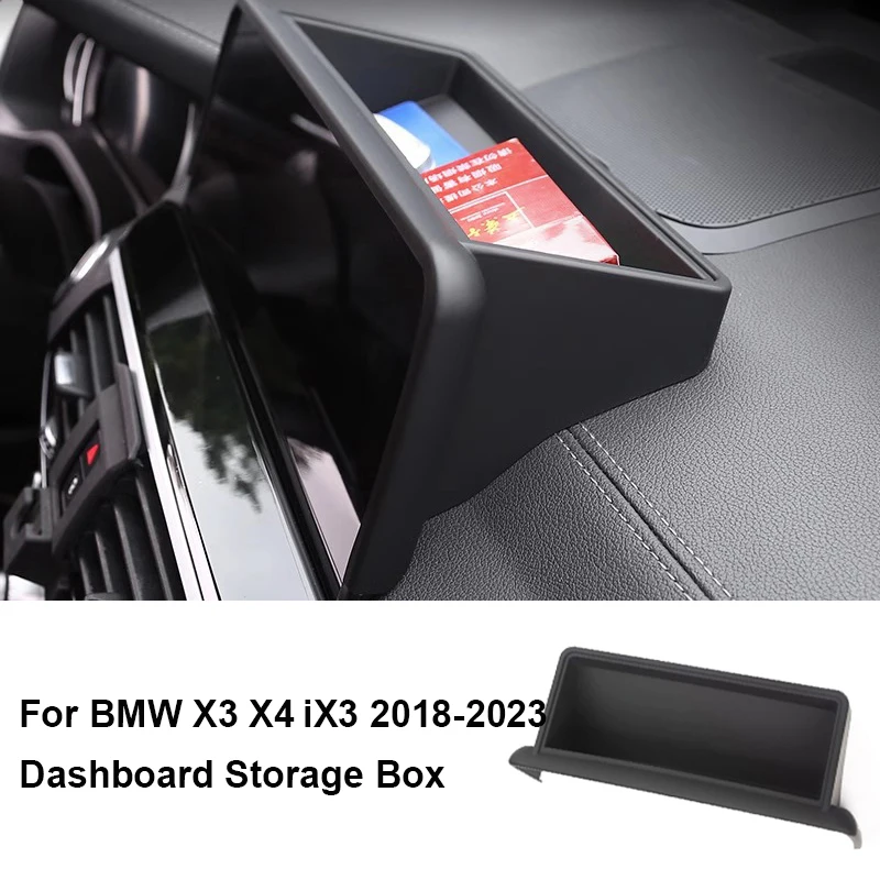 

Car Dashboard Panel Storage Box Organizer Tray For BMW X3 X4 iX3 2018-2023 G01 G08 G02 Phone Holder Stowing Tidying Accessories