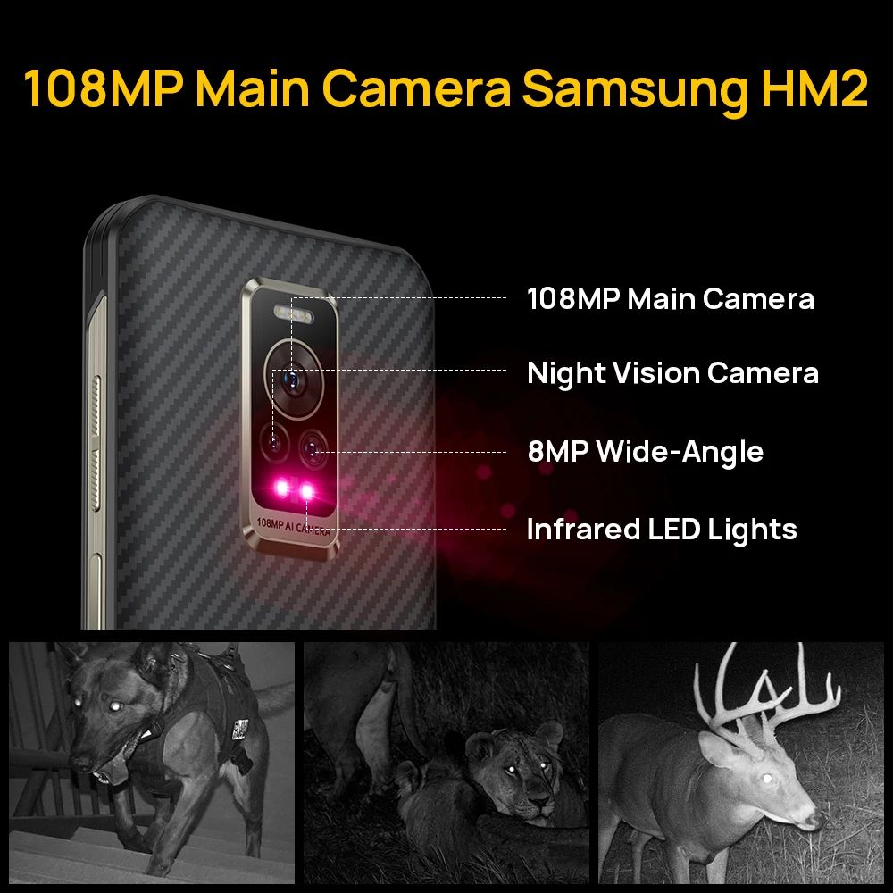 Ulefone Armor 17 Pro Rugged Smartphone Night Vision 13GB 256GB Helio G99 4G Mobile Phones 120Hz 108MP Android 12 NFC Global 4