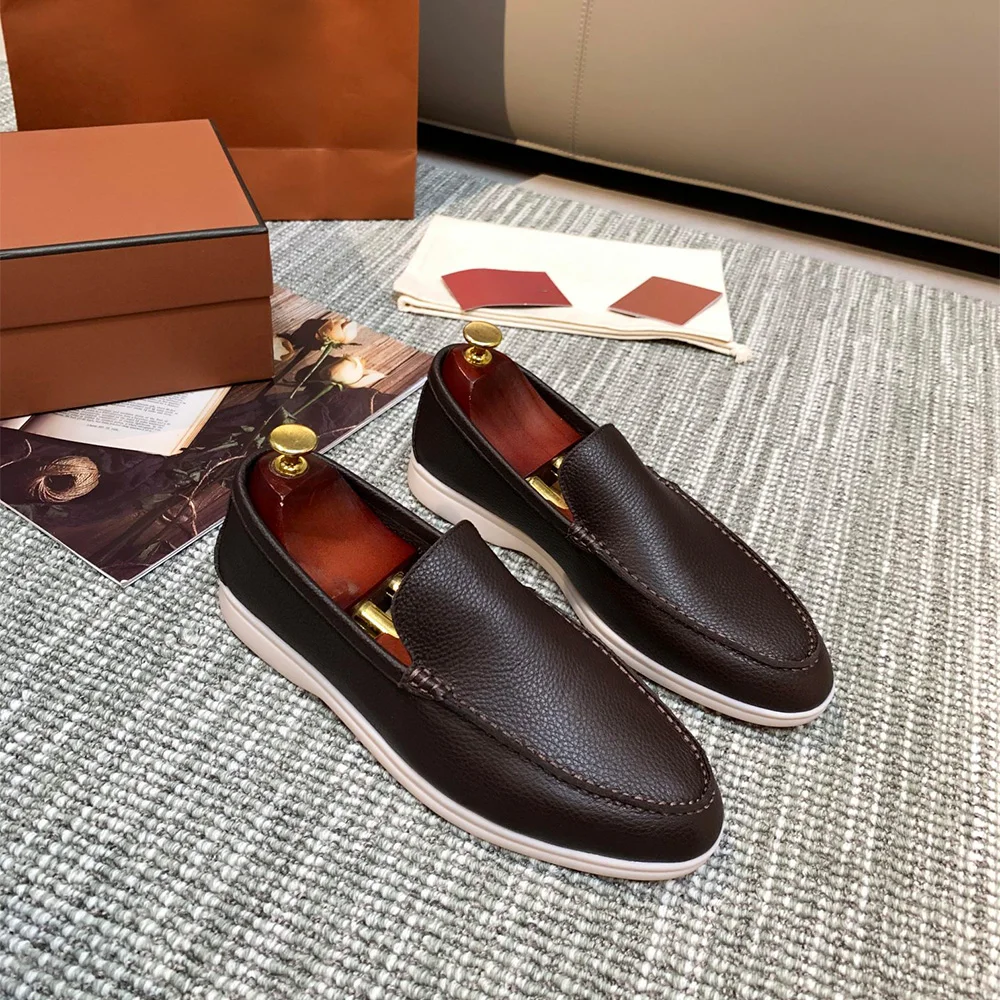 Men's Casual Lazy Driving shoes 2024 Hot Sale  Women Italian Leather  Loafers Spring And Autumn  High Quality  Fashion Shoes