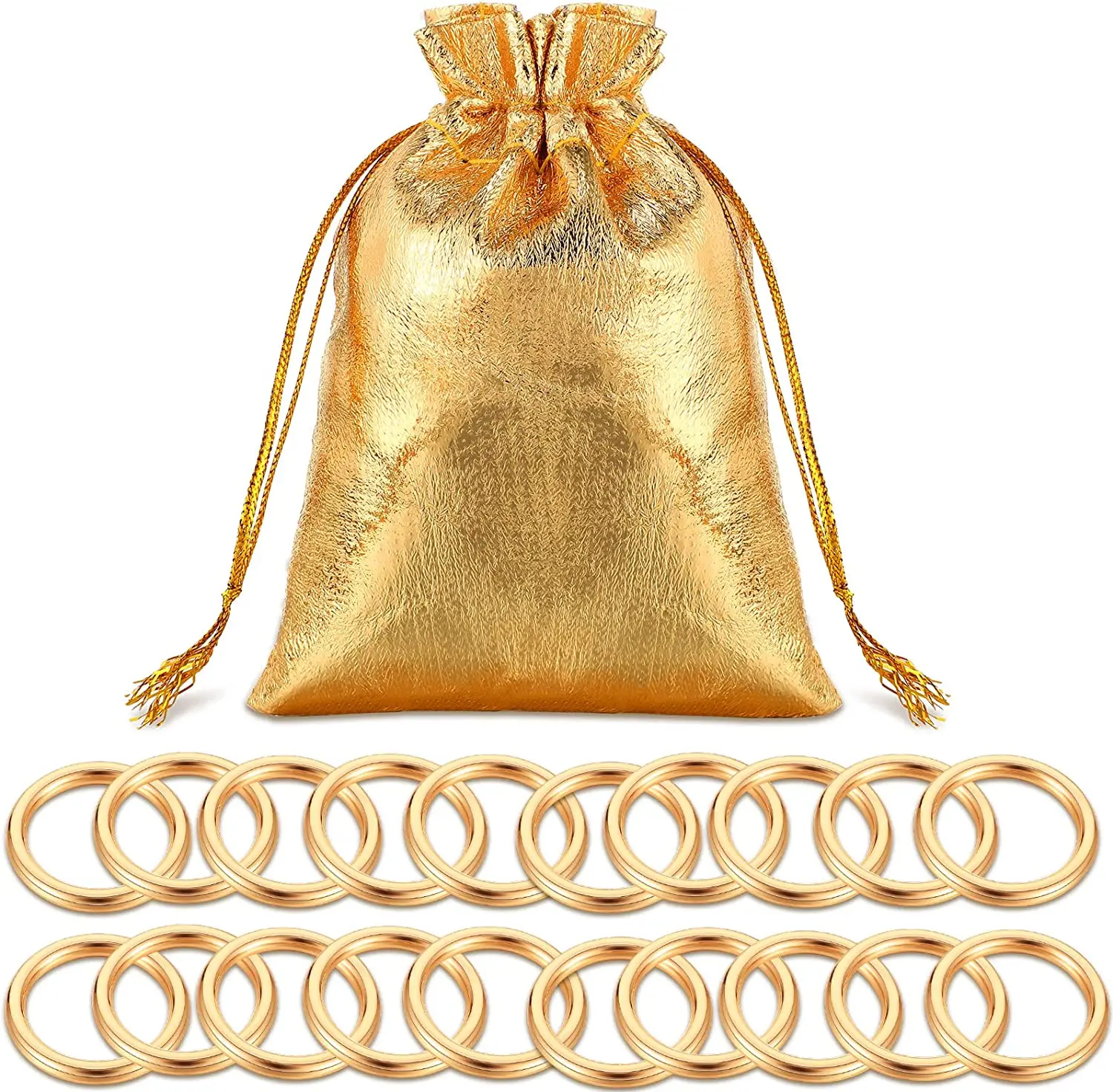 SonicPowerRings20PcsGoldPowerRingsMetalGoldGameCosplayRings