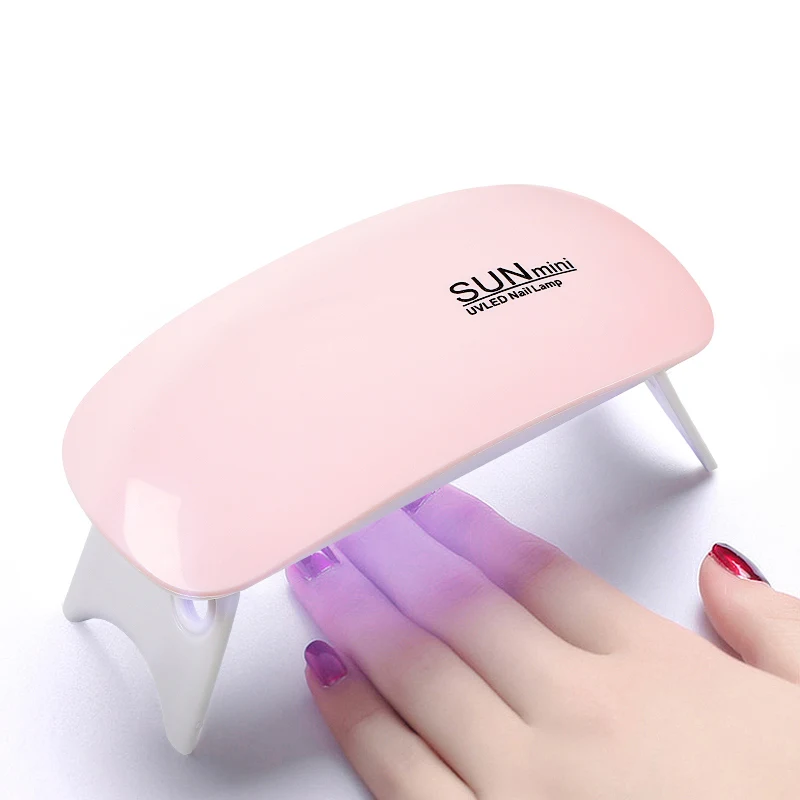 6W Mini Nail Lamp UV LED Gel Polish Cured Pink White Nail Dryer Machine Portable USB Cable Home Nails Dry Tool for Gel Varnish
