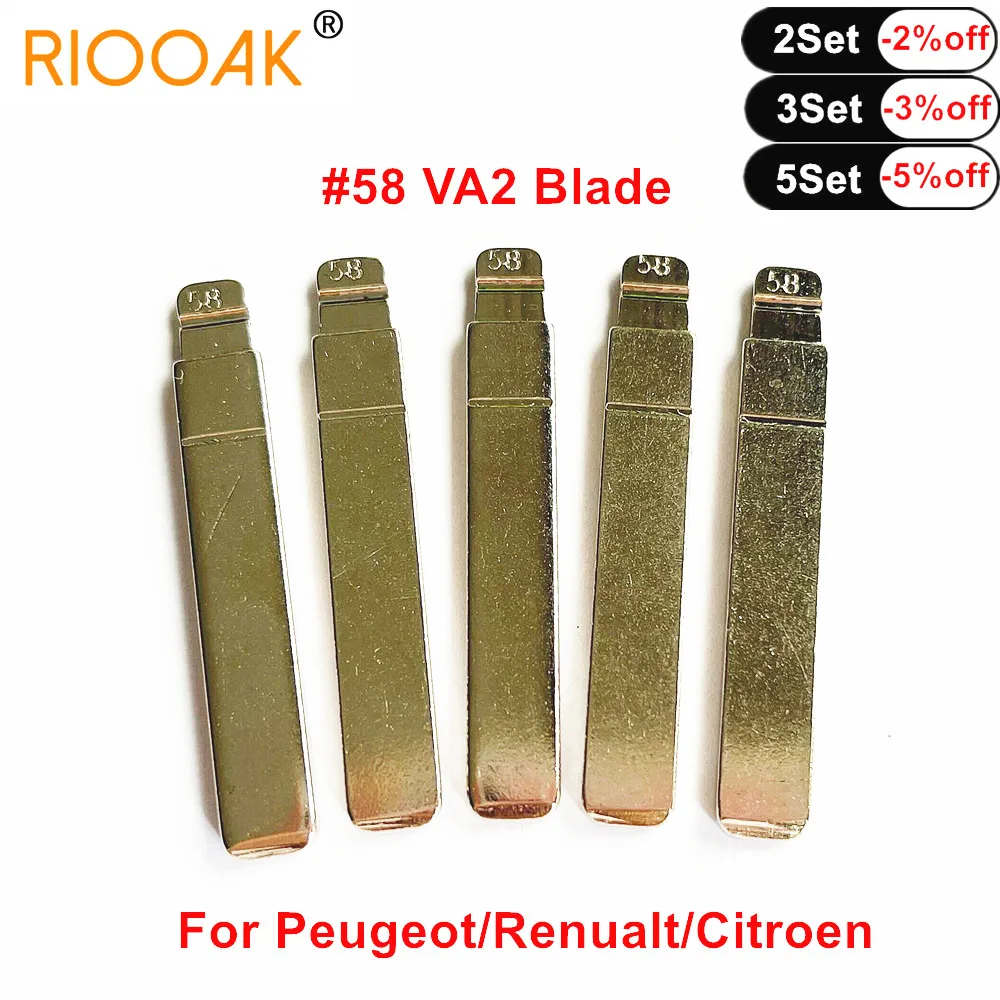 10 шт. НЕОБРАБОТАННАЯ флип-карта Ранд № 58 VA2 для Citroen C4 Sega Triumph Peugeot 307 308 407 408 Renualt |
