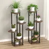 Plant Stand Stand For Flowers Wooden Storage Shelf 4/5/6 Tier Flower Shelf Planter Rack Indoor Display Stand Multiple Flower Pot 1