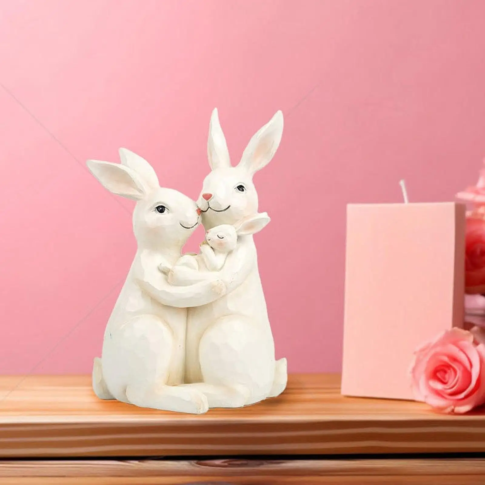 تمثال عائلة الأرانب، قطعة مكتبية زخرفية، تُعدّ هدي...