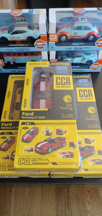 CCA 1/42 2018 Ford Mustang GT Alloy Model Car Diecast Metal Assembly Modification Series Miniature Vehicle Collection Toy Car photo review