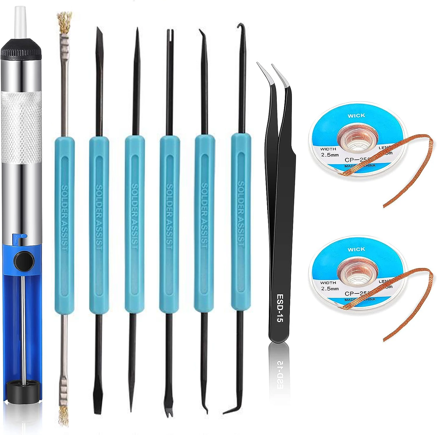 10 Soldering Accessories Kit with 6 Soldering Assist Aid Desoldering
