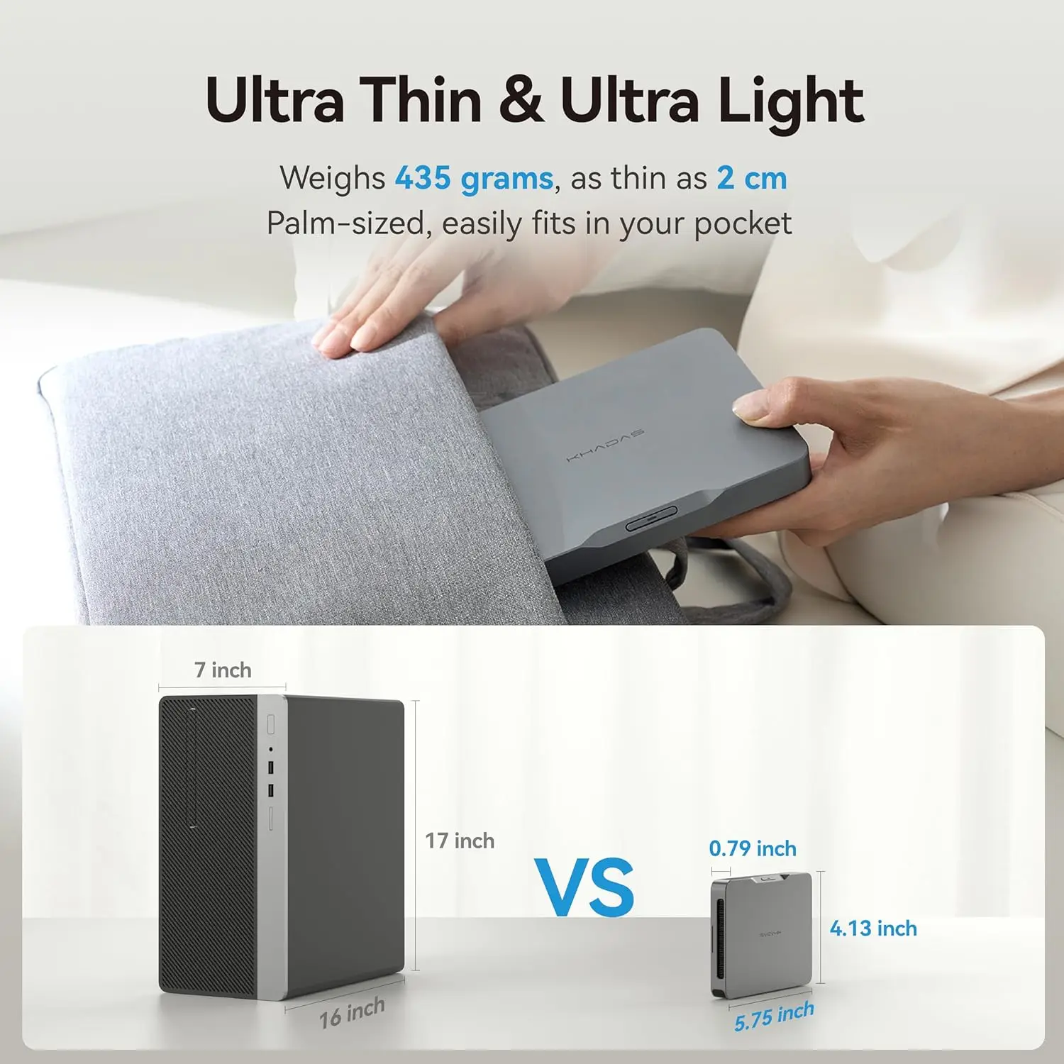 Khadas mind 2ポータブルワークステーションバンドル、ミニPC