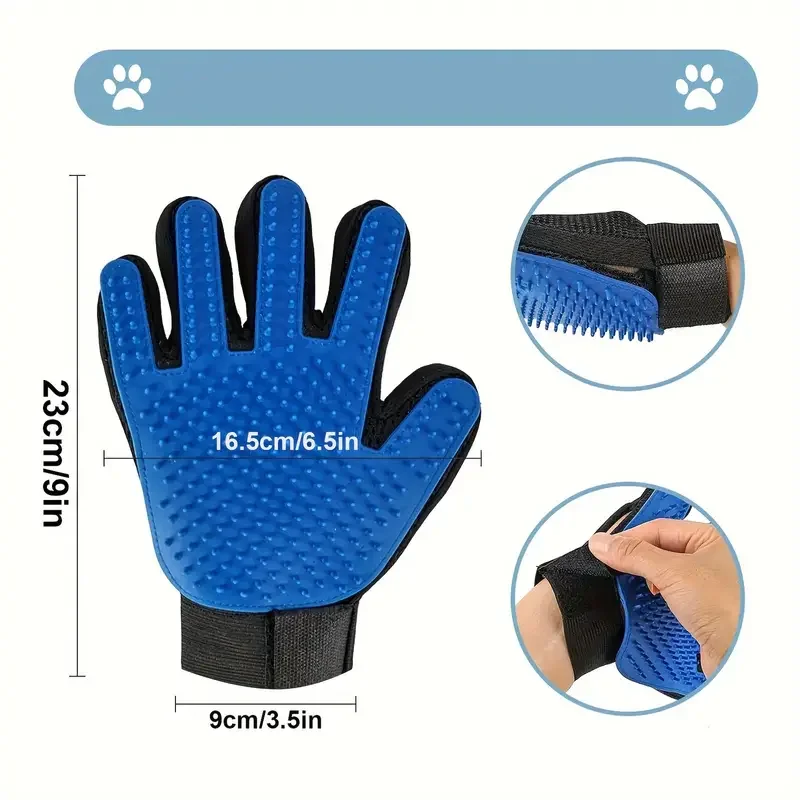 Dog Hair Combing Gloves Pet Dog Cat Suitable Pet Supplies Hair Removal Gloves With Massage and Removal A Pair