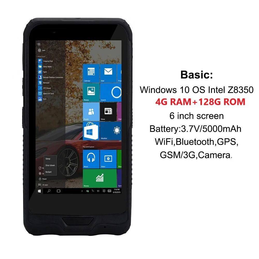 Robusto Palmare Windows 10 Os Tablet 6 Pollici Terminale Pda Lettore Di Codici A Barre Scanner 1D 2D Honeywell Scanner
