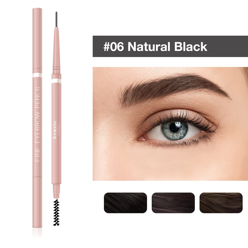 Ultra Fine Waterproof Double-Ended Brow Pencil – Long Lasting Professional Eye Makeup