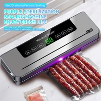 Machine de mise sous vide alimentaire 220V, 5 modes, automatique, pour aliments secs et humides, avec 10 sacs, pour la conservation des aliments à la maison et en cuisine 6