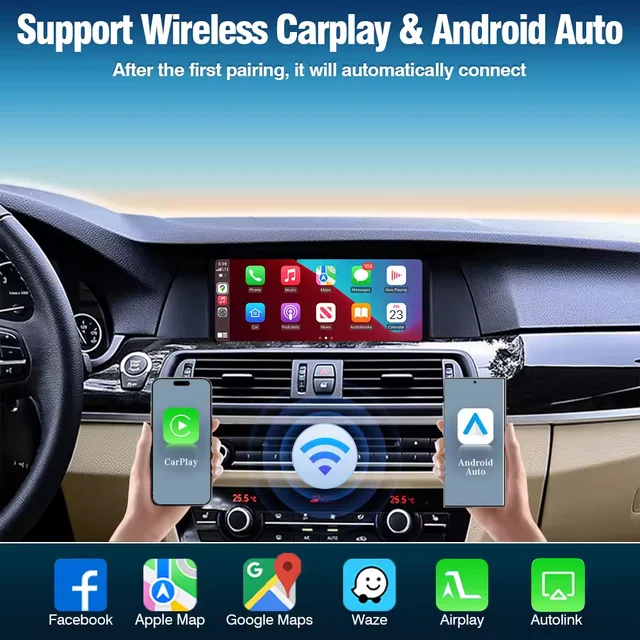Wireless CarPlay Android Auto Decoder For BMW NBT CCC CIC EVO 1 2 3 4 5 6 7 Series X1 X3 X4 X5 F20 F30 E60 E90 F48 F25 E84 F10 2