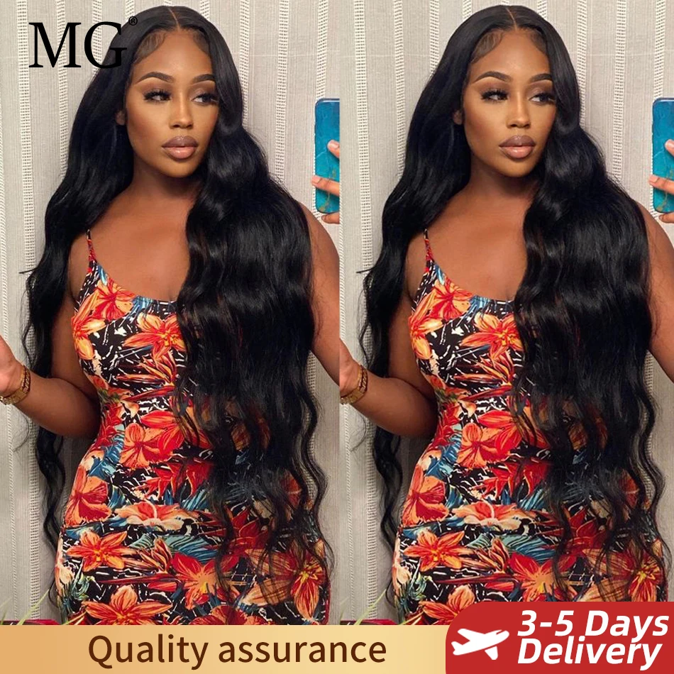 Transparent Body Wave Frontal Wigs 13x4 13x6 Lace Front Human Hair Wigs for Black Women Raw Indian Wavy Human Hair